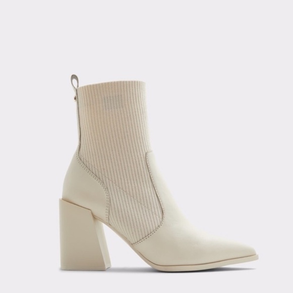 ALDO Ganina Women's Pointed-Toe Western Dress Booties beige size -6